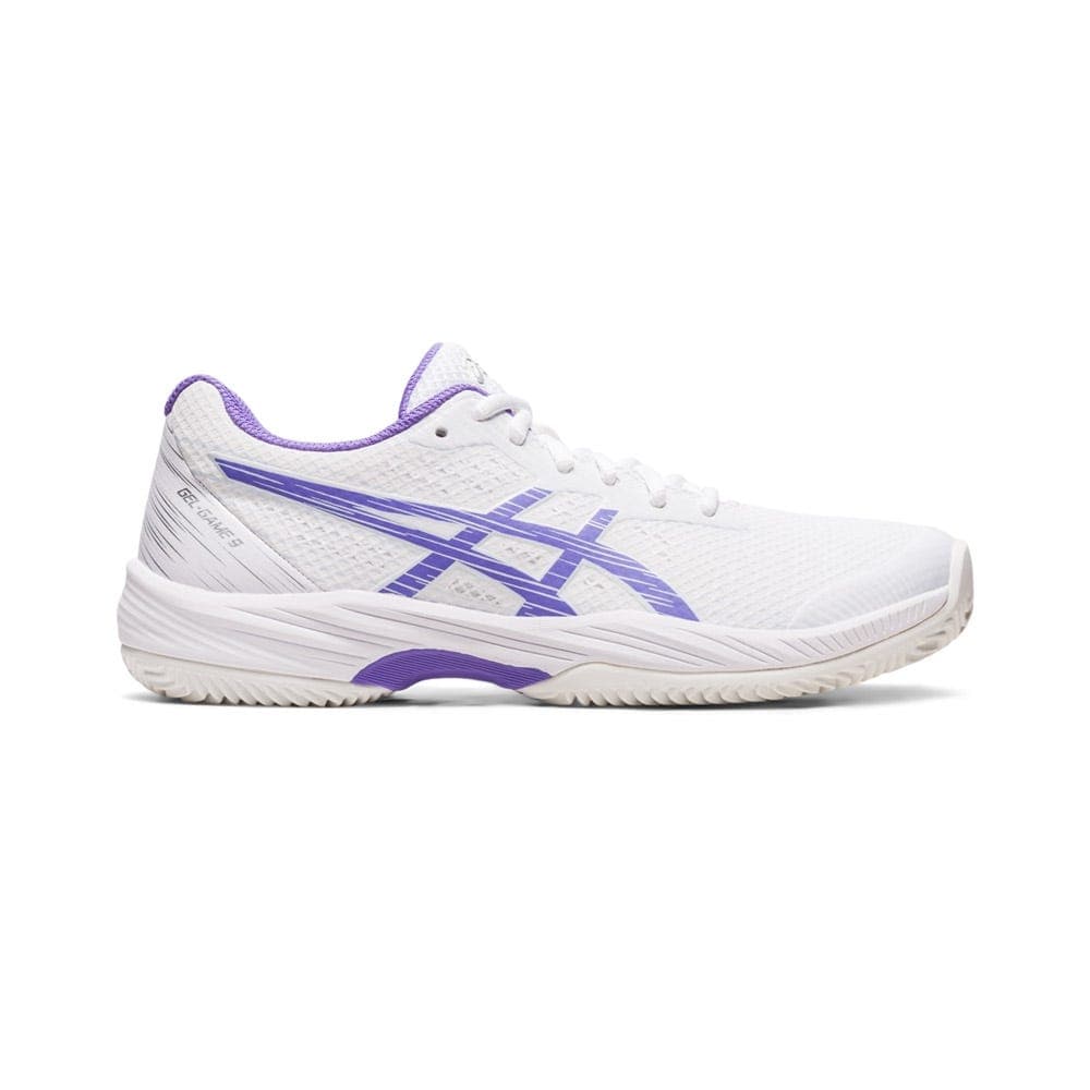 Asics Asics Gel-Game 9 Clay/OC Dames Wit Paars Standaard